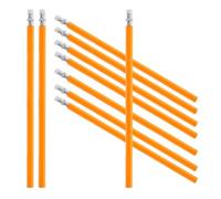 HOMOCONO Lot de 10 Crayons de Menuisier en Bois Jaune Mine Hb, Adaptés pour Marquage et Usage en Bureau ou École