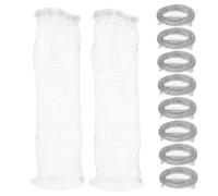 HOMOCONO Lot de 10 Filtres à Peluches en Acier Inoxydable pour Machine à Laver Piège à Peluches pour Tuyau de Lave-linge Filtrant à Linge Réutilisable Et Facile à Installer