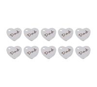HOMOCONO Lot de 10 Pendentifs Cœur en Acier Inoxydable Argenté Processus D'électroplacage, Charms Simples et Beaux pour Fabrication de Bijoux DIY et Porte-clés