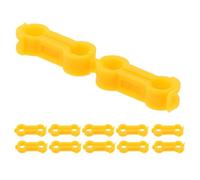 HOMOCONO Lot de 12 Correcteurs pour Pattes de Poussins en Plastique Jaune, Bandes Correctrices Pratiques pour Cailles et Poussins, Accessoires Polyvalents pour Propriétaires d'oiseaux