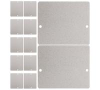 HOMOCONO Lot de 12 Plaques Mica Argentées pour Micro-ondes, Isolant Thermique Résistant la Chaleur, Facile à Nettoyer, Accessoires pour Appareils Cuisine