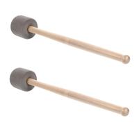 HOMOCONO Lot de 2 Maillets de Tambour en Mousse Manche Bois Antidérapant pour Batterie et Percussion en Répétition ou Concert