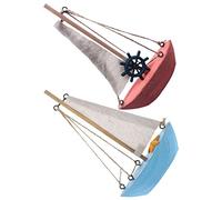 HOMOCONO Lot de 2 Modèles de Voilier en Méditerranéen Décoration Nautique Couleur Vivid pour Bureau et Maison Ornements Intérieurs