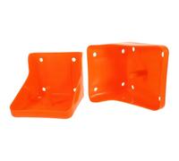 HOMOCONO Lot de 2 Porte-blocs de Sel pour Moutons en Pp Rouge, Facile à Monter et Assembler, Support Cylindrique Pratique pour Ferme D'élevage