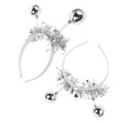 HOMOCONO Lot de 2 Serrage-têtes Disco Miroir Effet Boule Facette, Accessoires de Fête Punk et Carnaval pour Soirées, Concerts et Événements Cosplay, Bandeaux Brillants Unisexes