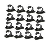 HOMOCONO Lot de 25 Clips Clips Câbles en Nylon Noir Couche Adhésive pour Organisation des Câbles Électriques et Réseaux, Fixation Murale Pratique pour Bureau ou Maison