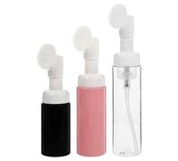 HOMOCONO Lot de 3 Flacons Moussants en Plastique Brosse, Bouteilles Pratiques pour Gel Moussant, Portable et Étanche, pour Nettoyant Visage Couleur Aléatoire