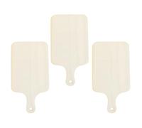 HOMOCONO Lot de 3 Planches à Découper en Bois Non Traité Poignée, Résistantes à L'usure, pour Pizza et Accessoires Cuisine DIY