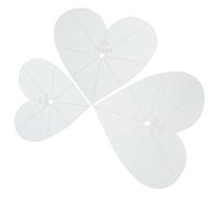HOMOCONO Lot de 3 Règles en Acrylique pour Patchwork Forme Cœur, Légères et Solide, Outil pour Couture et Broderie