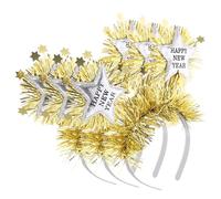 HOMOCONO Lot de 3 Serrage-têtes Pentagrammes Décoratifs en Cortex pour Garçon et Filles, Accessoires Cheveux Festifs pour Fête du Nouvel An et Anniversaire