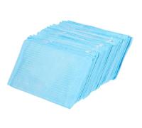 HOMOCONO Lot de 30 Bavoirs Jetables pour Personnes Âgées en Plastique Imperméable, Design Ajustable et Léger, pour Repas en Extérieur