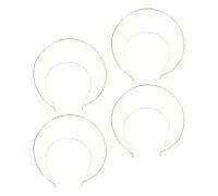 HOMOCONO Lot de 4 Bandeaux Décoratifs Dorés en Fer pour Filles, Création Facile de Nouvelles Coiffures, pour Fêtes de Fiançailles ou Accessoires Photo de Voyage