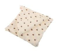 HOMOCONO Lot de 5 Cotons en Coton à Motifs Cœur pour Bébé, Séchage Rapide, Usage Polyvalent, Design 4 Couches, Épaisseur Moyenne, Maison Voyages