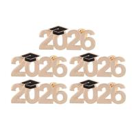 HOMOCONO Lot de 5 décorations pour la 2026 : épinglettes de remise de diplômes en émail, broches scolaires 2026, jolis badges en forme de chapeau de diplômé pour les cadeaux de fête, accessoires