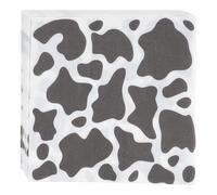 HOMOCONO Lot de 5 Paquets de 100 Serviettes Imprimées Souples à Motif Vache Coloré, Serviettes Jetables Décoratives pour Fêtes, Restaurants et Bureaux, Accessoire Pratique pour Banquets