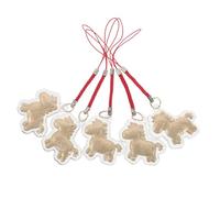 HOMOCONO Lot de 5 pendentifs pour téléphone portable représentant un cheval du zodiaque. Ces pendentifs, symbolisant la richesse et la fortune, sont parfaits pour un à main ou un à dos.