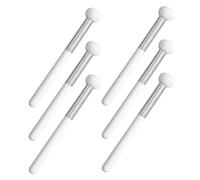 HOMOCONO Lot de 6 Éponges Correctrices Blanches en Bois et Mousse, Pinceaux Correcteurs Portables et Doux pour Maquillage Professionnel et Voyage