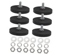 HOMOCONO Lot de 6 Supports Magnétiques Caoutchoutés Aimants Robustes pour Fixation de Plaques d'Immatriculation et Éclairage de Toit