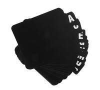 HOMOCONO Lot de Séparateurs Alphabétiques en Plastique Noir pour Disques Vinyles A à Z, Design Minimaliste Résistant la Déformation pour Rangement Solide