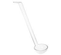 HOMOCONO Louche Transparente à Long Manche en Polycarbonate, Cuillère de Service Polyvalente pour Buffet et Sauces, Taille Moyenne, Cuillère à Soupe Traiteur Pratique et Légère, Accessoire