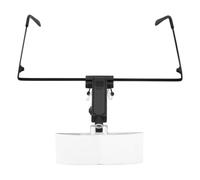 HOMOCONO Loupe Lumineuse Frontale, Verre en Fer, Grossissement Multiple 1.5X 2.5X 3.5X, Conçue pour Réparation et Lecture de Composants Électroniques