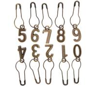 HOMOCONO Marqueurs de Mailles Tricot et Marqueurs de Points Crochet en Métal Léger, Pack de 10 Pièces Numérotées pour Éviter les Confusions, Accessoires Amovibles Adaptés Tricot et Crochet