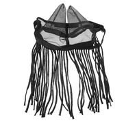 HOMOCONO Masque Anti-Mouches pour Chevaux Masque Anti-Mouches pour Chevaux avec Oreilles et Franges - Protection Amusante et Respirante Contre Les moustiques - Accessoires pour en extérieur