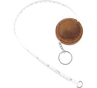 HOMOCONO Mètre Ruban Portable en Cuir Fait Main 1,5 M Mini Ruban Rétractable Rond pour Couturière et Mesures Corporelles la Maison