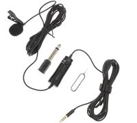 HOMOCONO Microphone Cravate 3,5 Mm Câble Long et Directivité Omnidirectionnelle pour Enregistrement Vidéo, Interviews et Cours sur Ordinateur et Laptop