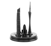 HOMOCONO Miniature Guangzhou Tower Ornement Architectural Style Chinois pour Décoration de Bureau Maison Exquis pour Amateurs Art Architecture