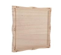 HOMOCONO Miroir en Bois Européen Sculpté, Cadre Décoratif Beige pour Mur | Détails Artisanaux, Style Vintage Européen, Applique en Bois, Usage Décoratif Maison et Salon