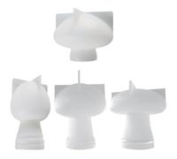 HOMOCONO Moule Silicone Flexible pour Champignons 3D Lot de 4 pour Résine Époxy Fournitures de Bricolage et Décoration Maison Activités Créatives DIY