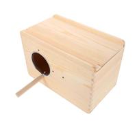 HOMOCONO Nichoir Bois pour Perruches avec Perchoir Boîte de Nidification Suspendue pour Calopsittes Inséparables et Petits Perroquets Stable et Facile à Installer