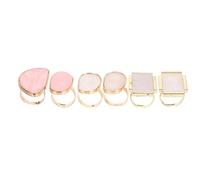 HOMOCONO Palette de Manucure en Résine 6 Pièces Bague pour Mélange de Couleurs Ongles, pour Amateurs de Nail Art DIY