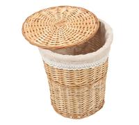HOMOCONO Panier à Linge Tressé à La Main Couvercle Grand Panier De Rangement En Osier Naturel Multifonction Pour Vêtements Et Linge Sale Chambre Et Salle De Bain