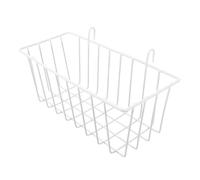 HOMOCONO Panier Suspendu Mural Fil Métallique Blanc Petit pour Salle de Bain et Cuisine Étagère Murale Robuste et Étanche pour Rangement Organisé et Gain de Place