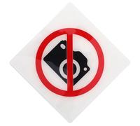 HOMOCONO Panneau D'interdiction de Photographier Signalisation Claire et Usage Polyvalent Mural en Acrylique Blanc 15x15 Cm pour Supermarchés