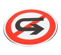 HOMOCONO Panneau D'interdiction Facile à Installer Demi-tour en Métal Réfléchissant et Résistant aux Intempéries pour Allée Privée pour Contrôle de