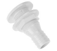 HOMOCONO Passe-Coque Droit pour Bateau Yacht, Drainage, Abs Blanc 33 Mm | Installation Facile, Résistance à L’usure, Diamètre Inférieur 1-1/4 Pouce, Bouche Supérieure 26mm, Rv