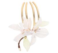 HOMOCONO Peigne à Cheveux en Métal U Fleurs Acryliques, Design Élégant, Maintien Sécurisé et Confort pour Événements Spéciaux et Soirées