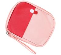 HOMOCONO Petite Trousse de Premiers Secours Portable en Tissu Oxford Rose, Isolant Efficacement Poussière et Saleté, pour Activités de Plein Air et Usage Familial