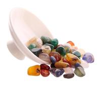 HOMOCONO Pierre D'agate Naturelle Multicolore 100g pour Décoration de Jardin et Œuvres D'art Surface Polie Simple de 0,5 à 2cm