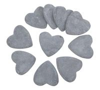 HOMOCONO Pierres à peindre en forme de cœur, lot de 10, 5 cm, pierre, surface lisse, bords arrondis, adaptées aux salles de t loisirs manuels