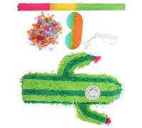 HOMOCONO Piñata Cactus en Papier Réutilisable pour Fête D'anniversaire Accessoires, Design Créatif et Jeu Interactif pour Garçon et Filles, Décoration Festive Unique Couleur Aléatoire