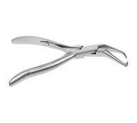 HOMOCONO Pince à Pointe Fine en Acier Inoxydable Argenté, Design Anglé Compact pour Extensions Cheveux, pour Coiffure à Domicile Salon