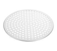 HOMOCONO Plaque de Cuisson à Pizza Perforée en Alliage d'Aluminium Rebord 12 Pouces, Résistante à L'Usure, pour Four Domestique et Cuisson Polyvalente