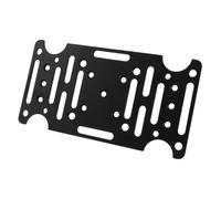 HOMOCONO Plaque de fixation pour boîte aux lettres destinée à une utilisation extérieure, support de base de montage en acier au carbone noir, formage métallique monobloc, surface