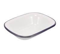 HOMOCONO Plat Émaillé Rectangulaire Bleu Multifonctionnel, Résistant aux Rayures, pour Cuisson et Service Cuisine Professionnelle