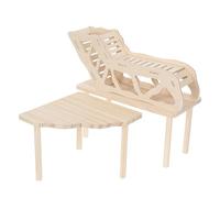 HOMOCONO Plateforme en Bois Design à Deuxième Niveau Cachette Multifonctionnelle pour Hamster Échelle et Tunnel D'exploration pour Cage de Petits Animaux