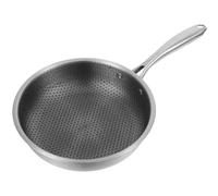 HOMOCONO Poêle à Répartition Chaleur en Acier Inoxydable avec Structure Compatible Four, Mini Poêle à Frire Portable Cuisine Induction